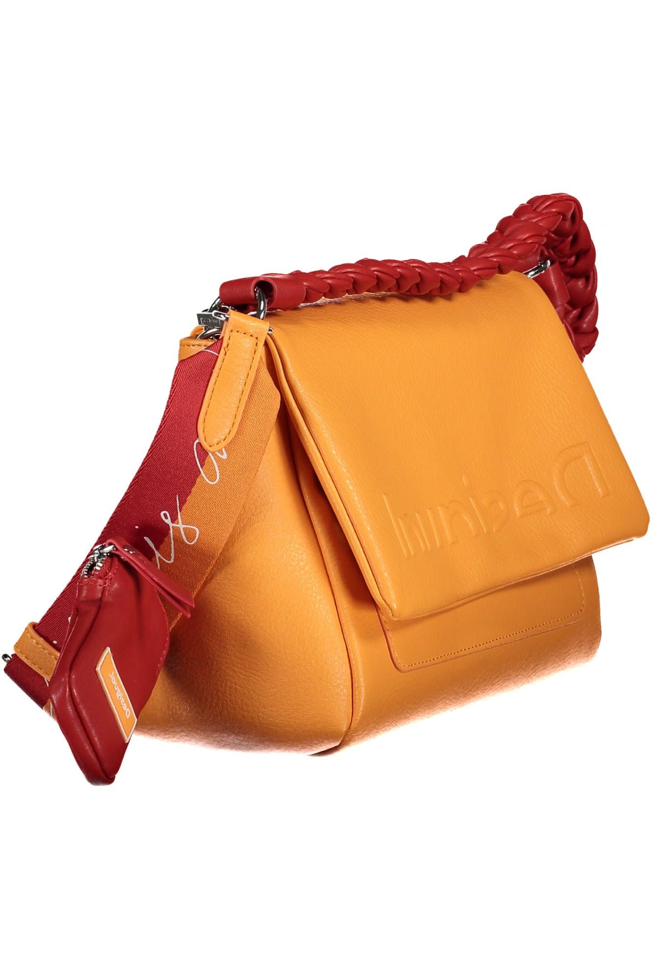 Desigual Chic Orange Shoulder Bag with Contrasting Details - KALAJ