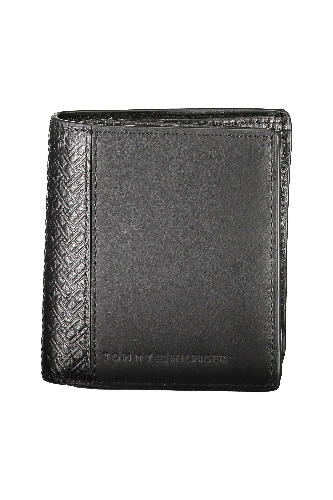 Tommy Hilfiger Black Leather Men Wallet - KALAJ