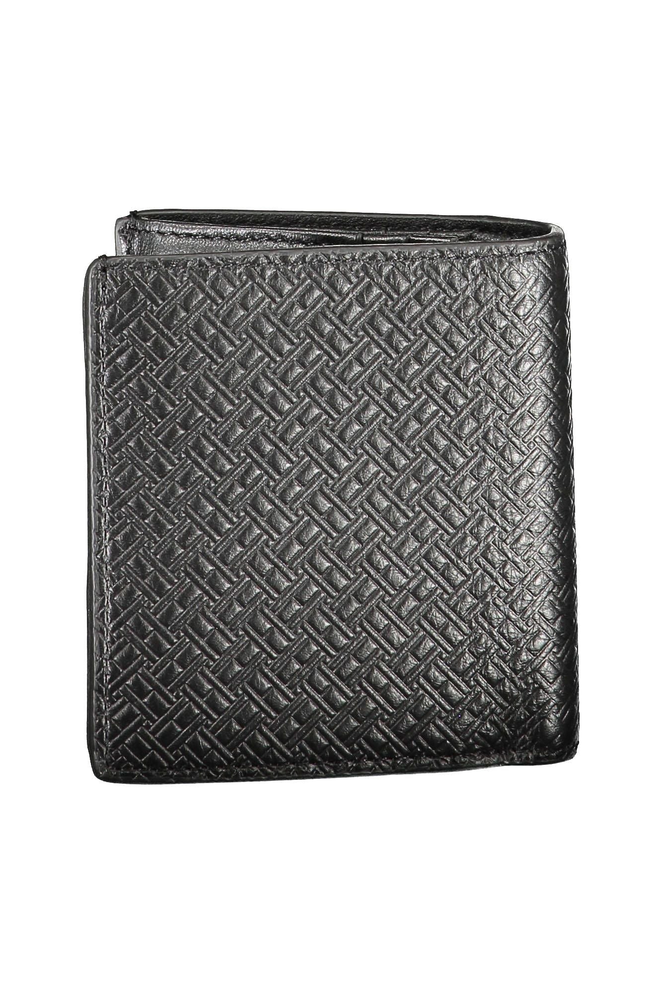 Tommy Hilfiger Black Leather Men Wallet - KALAJ