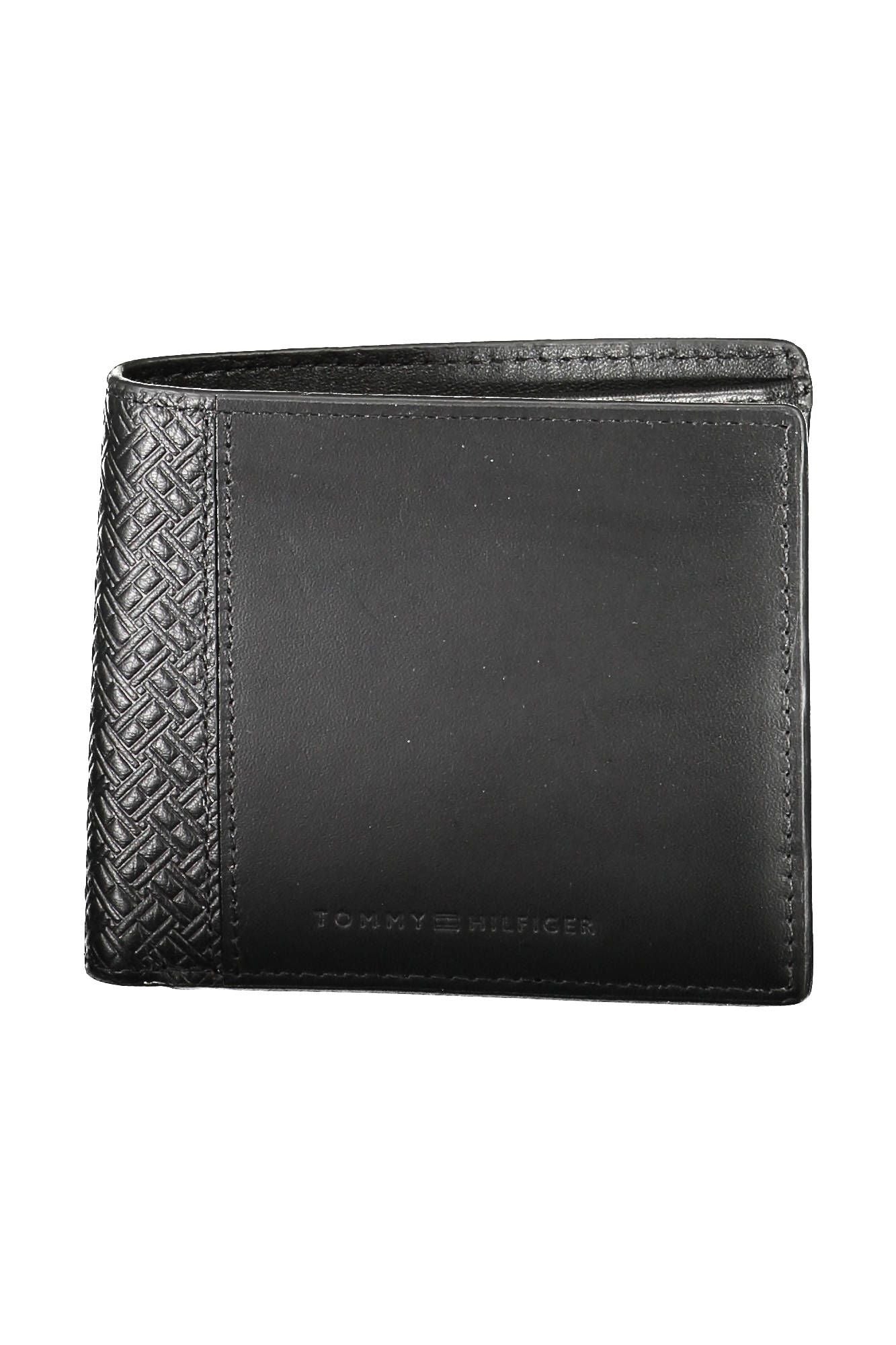 Tommy Hilfiger Black Leather Men Wallet - KALAJ