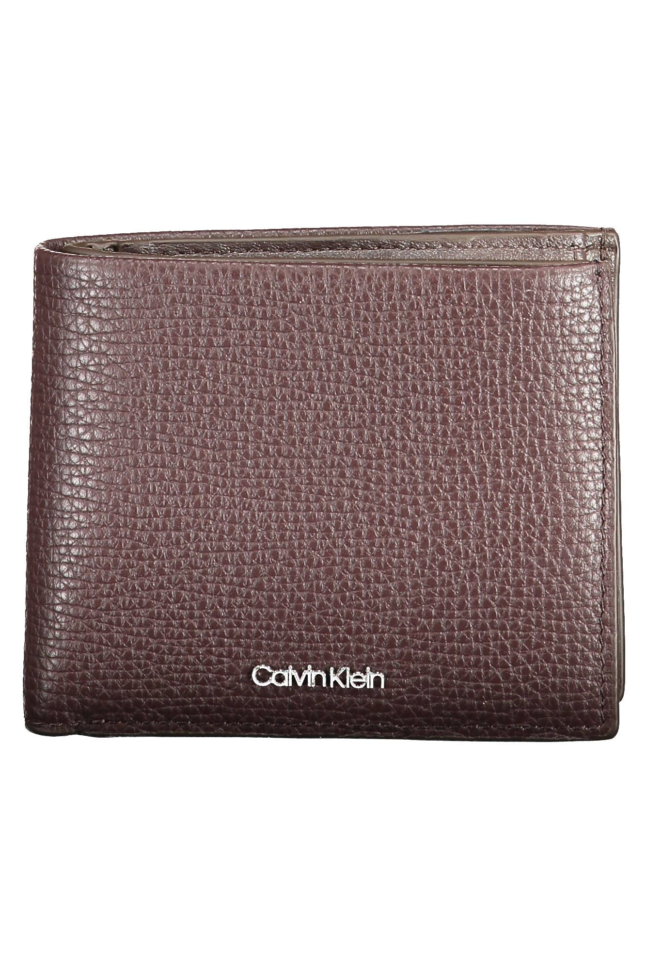 Calvin Klein Brown Leather Men Wallet - KALAJ