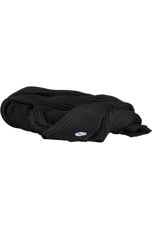 North Sails Black Cotton Men Scarf - KALAJ