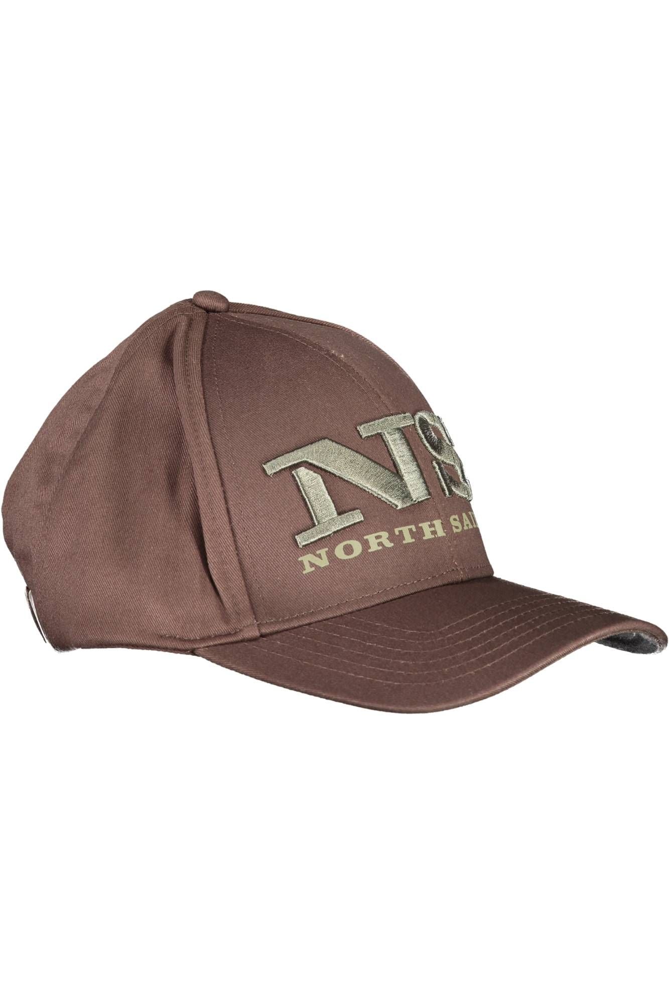 North Sails Brown Cotton Men Cap - KALAJ