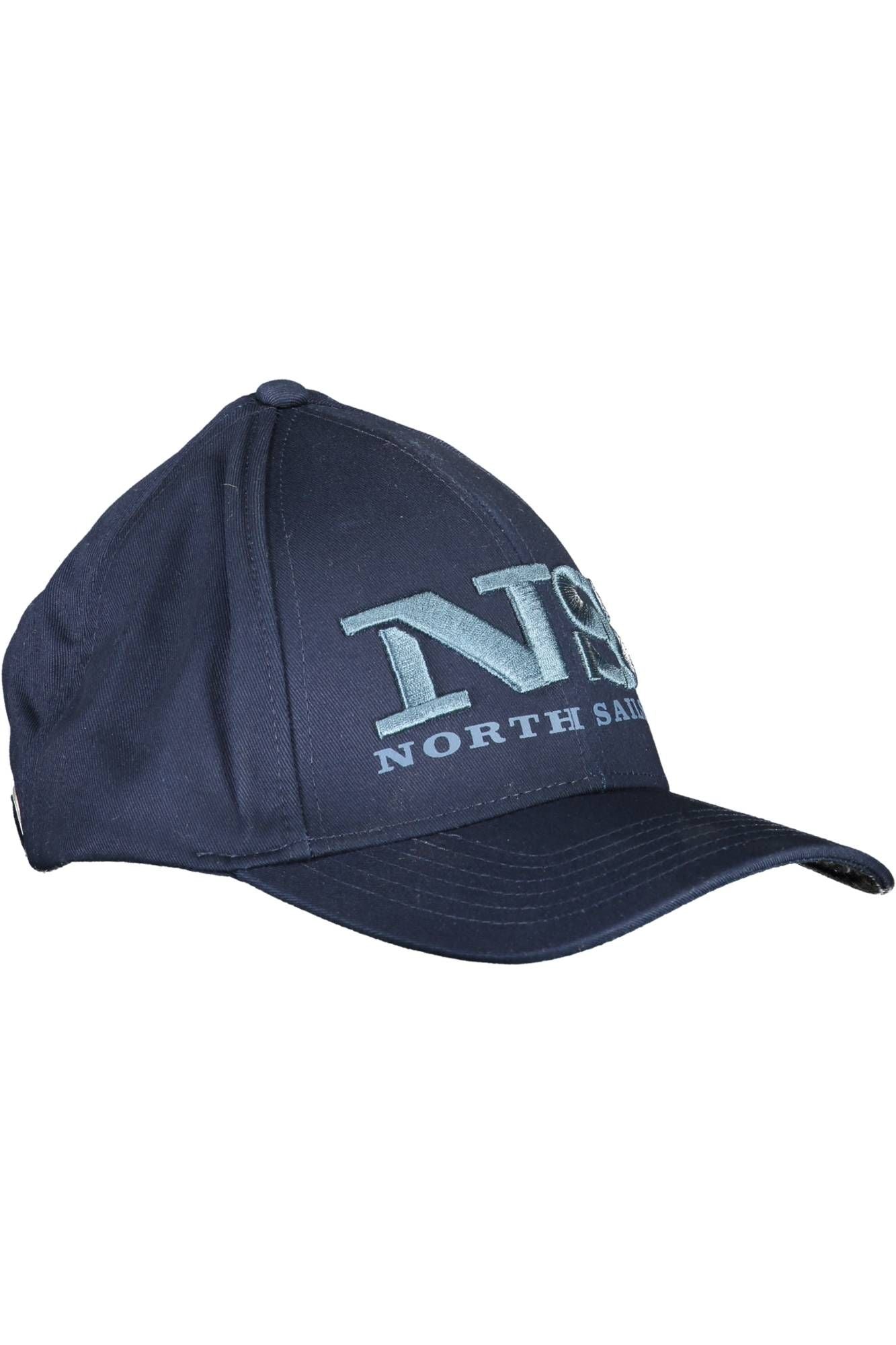 North Sails Blue Cotton Men Cap - KALAJ