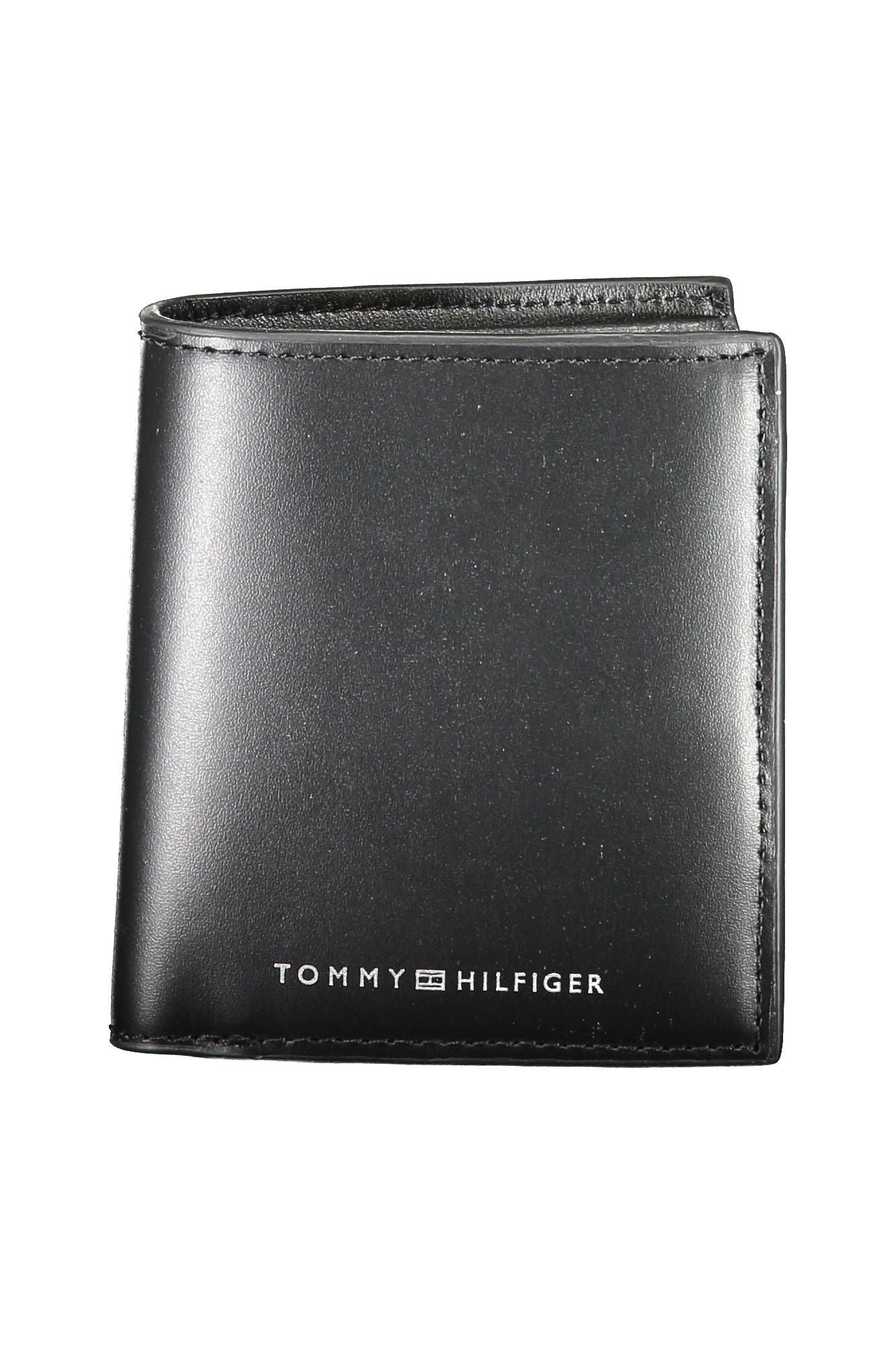 Tommy Hilfiger Black Leather Men Wallet - KALAJ