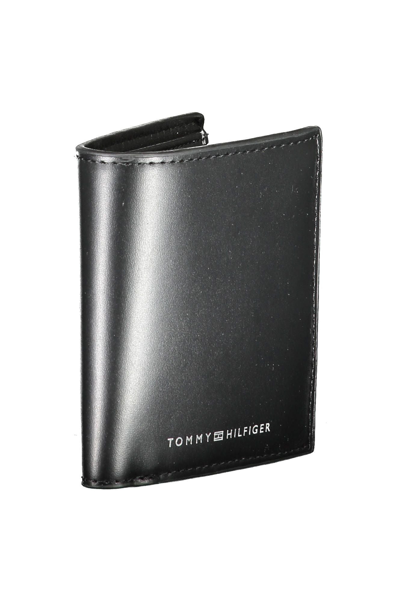 Tommy Hilfiger Black Leather Men Wallet - KALAJ