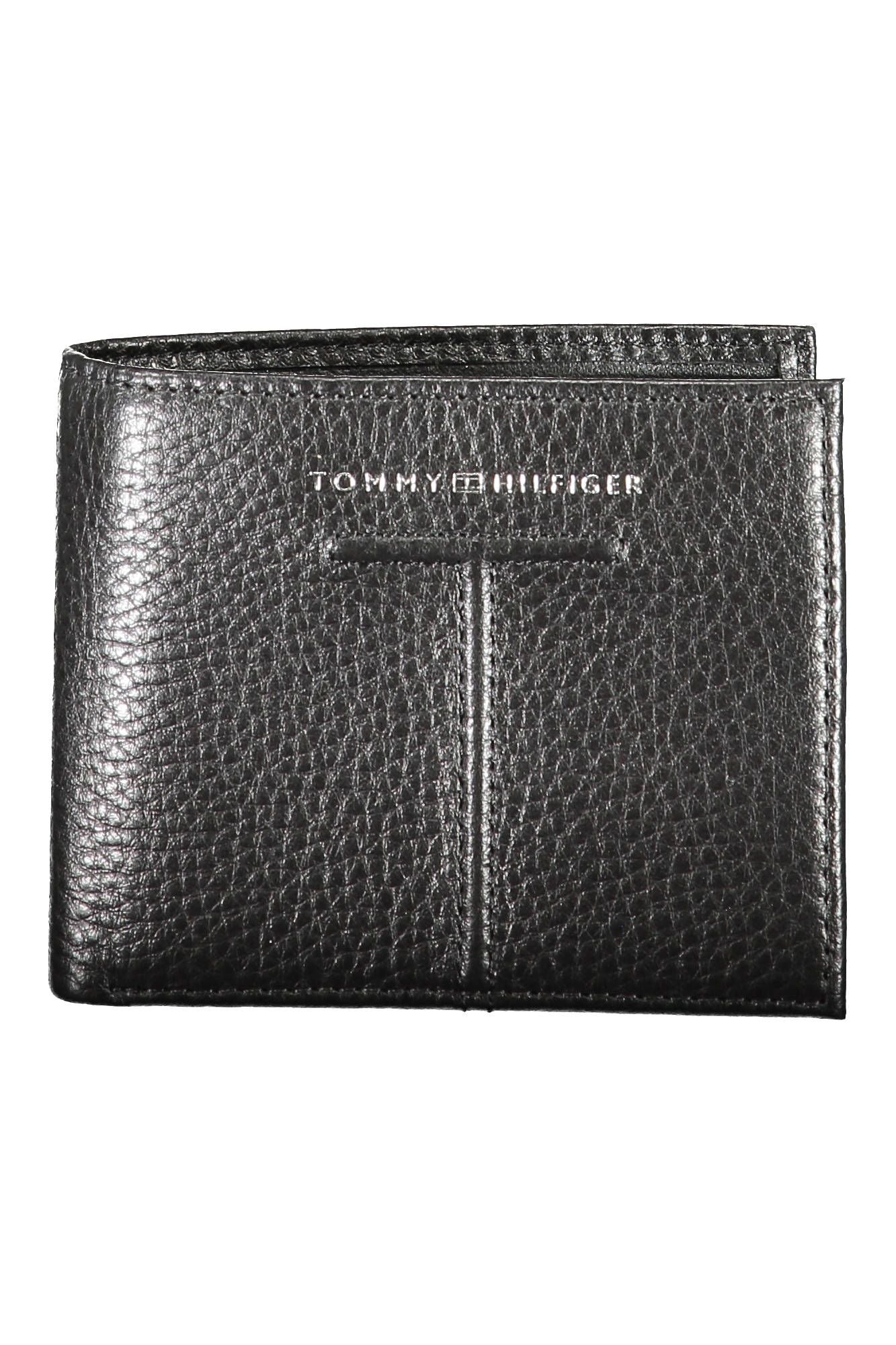 Tommy Hilfiger Black Leather Men Wallet - KALAJ