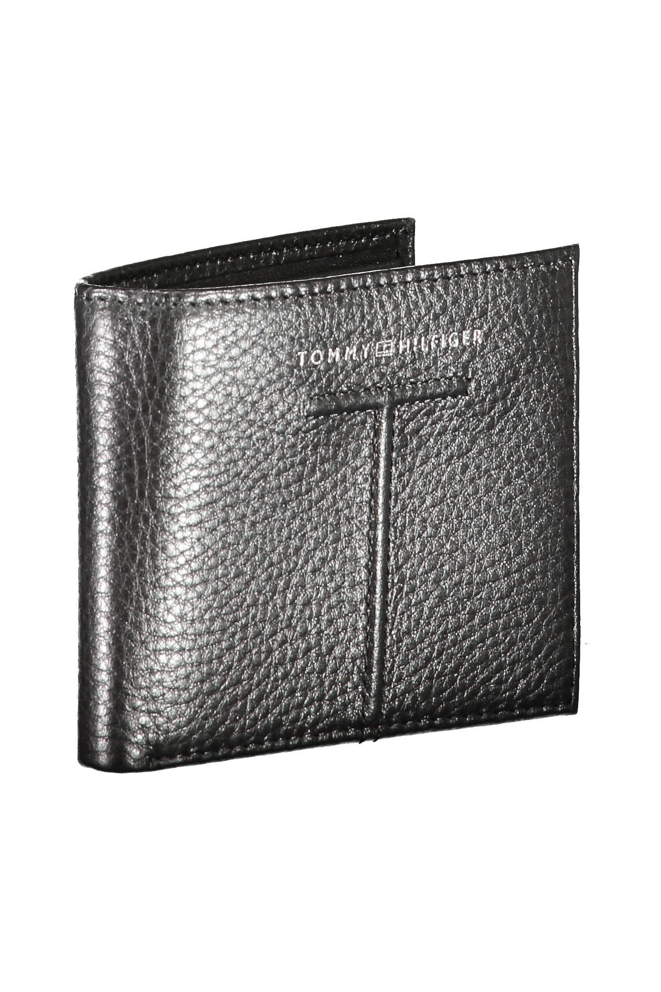 Tommy Hilfiger Black Leather Men Wallet - KALAJ