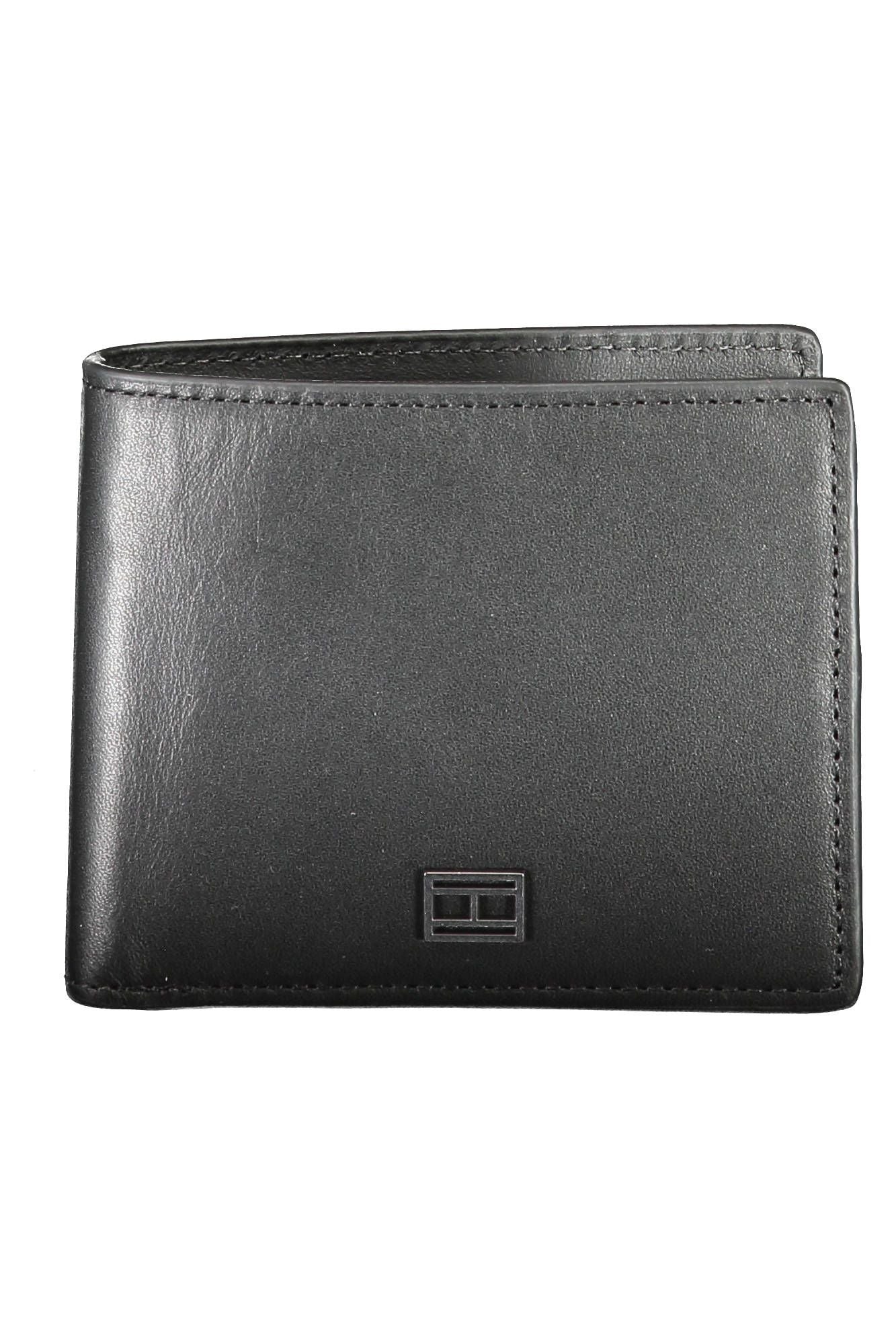 Tommy Hilfiger Black Leather Men Wallet - KALAJ