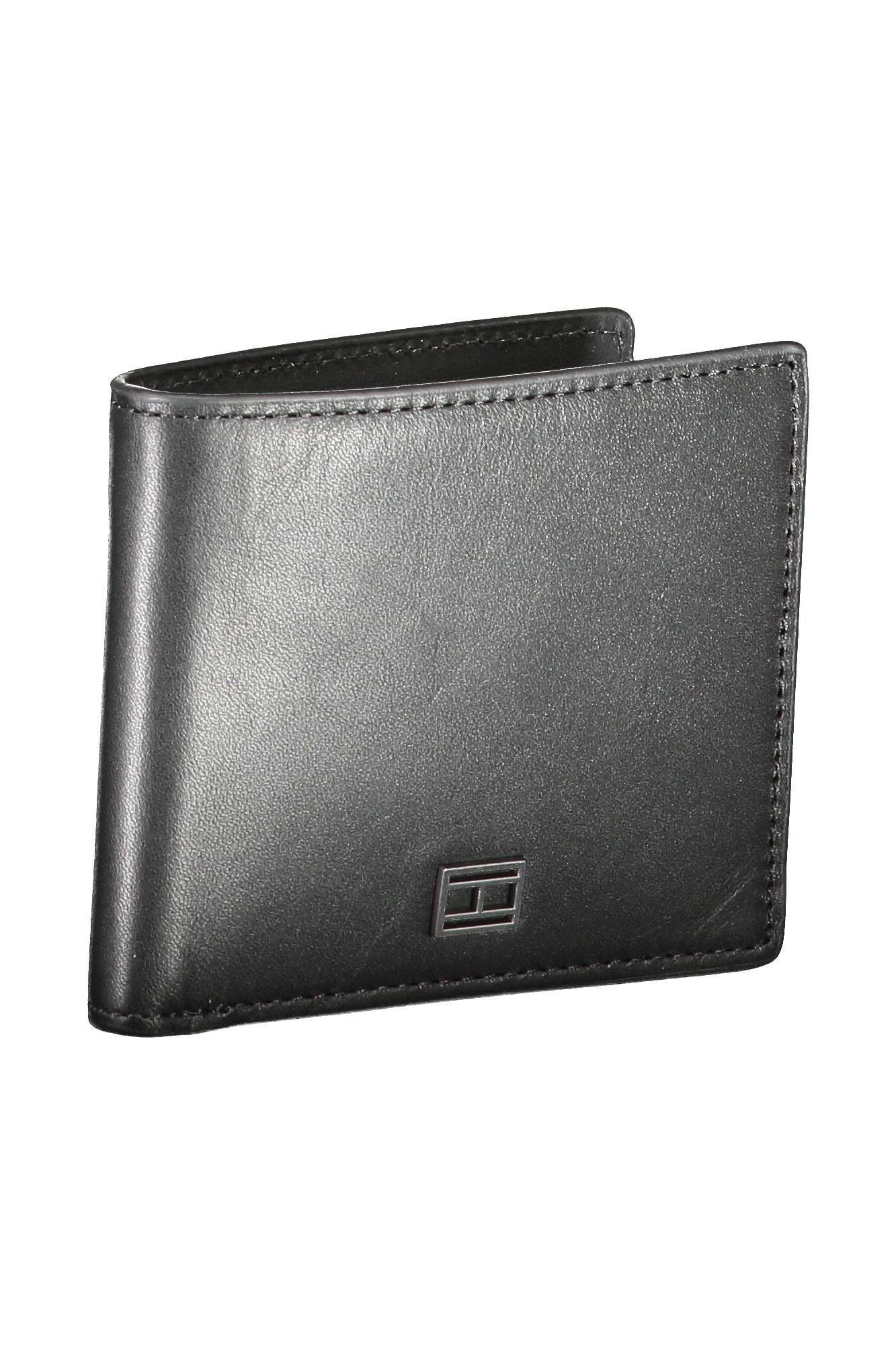 Tommy Hilfiger Black Leather Men Wallet - KALAJ