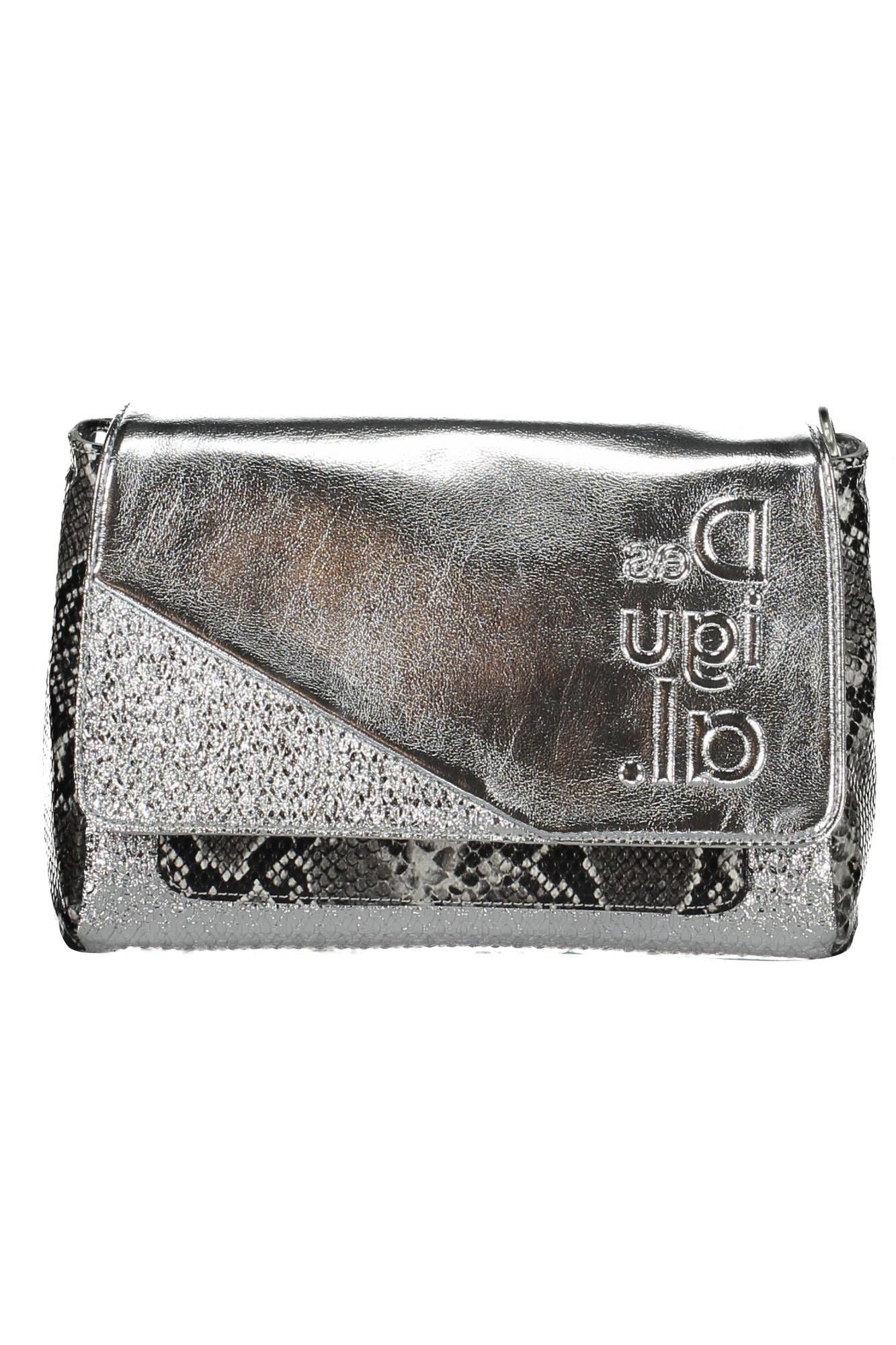 Desigual Silver Polyethylene Women Handbag - KALAJ