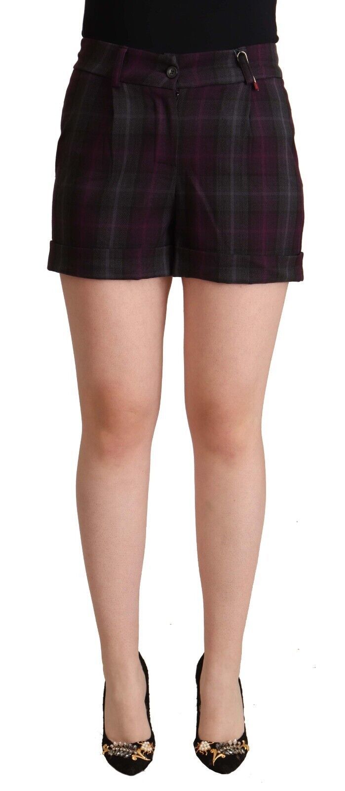 BENCIVENGA Multicolor Mid Waist Checkered Shorts