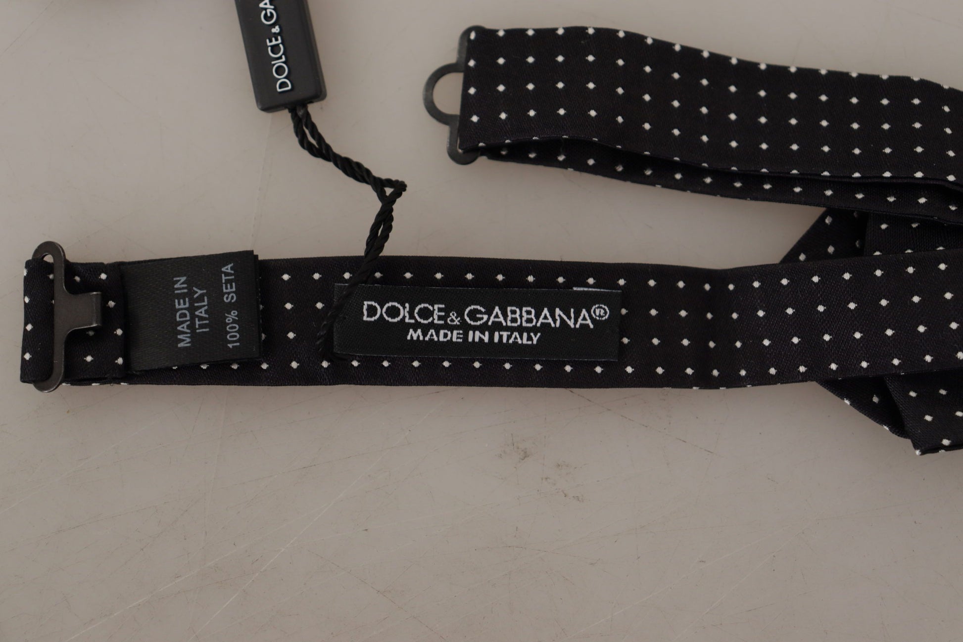 Dolce & Gabbana Exquisite Silk Polka Dot Bow Tie - KALAJ