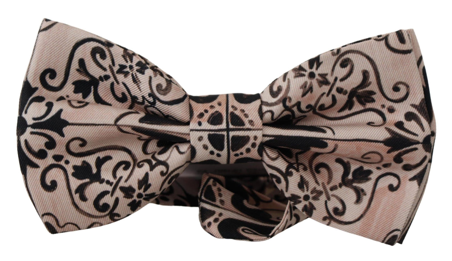 Dolce & Gabbana Elegant Multicolor Silk Bow Tie - KALAJ