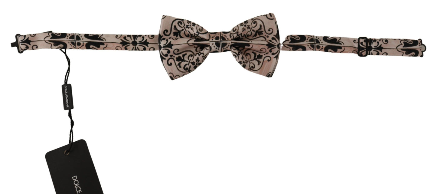 Dolce & Gabbana Elegant Multicolor Silk Bow Tie - KALAJ