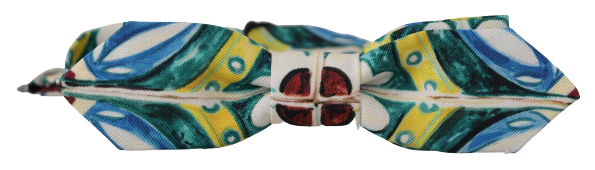 Dolce & Gabbana Elegant Silk Majolica Print Bow Tie - KALAJ