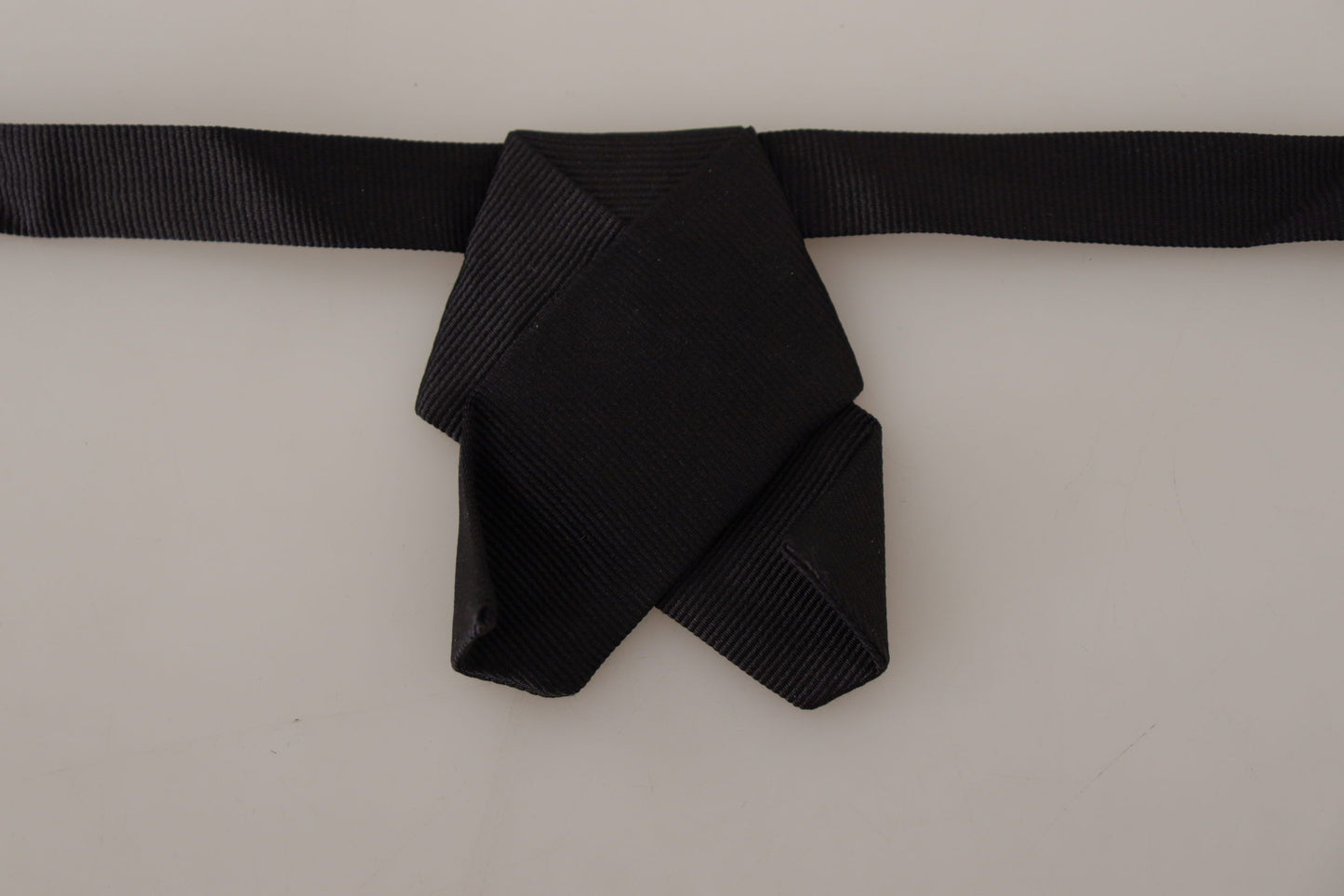 Dolce & Gabbana Elegant Black Silk Bow Tie - KALAJ