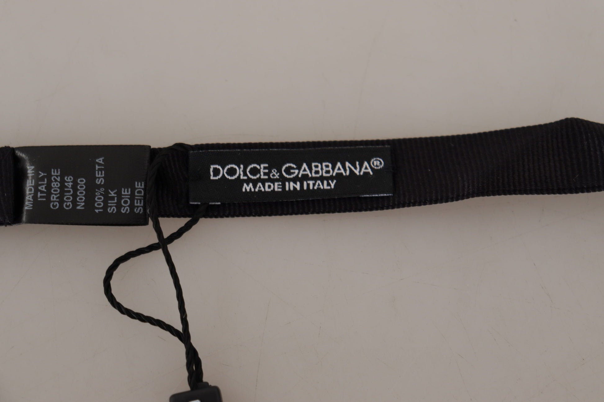 Dolce & Gabbana Elegant Black Silk Bow Tie - KALAJ