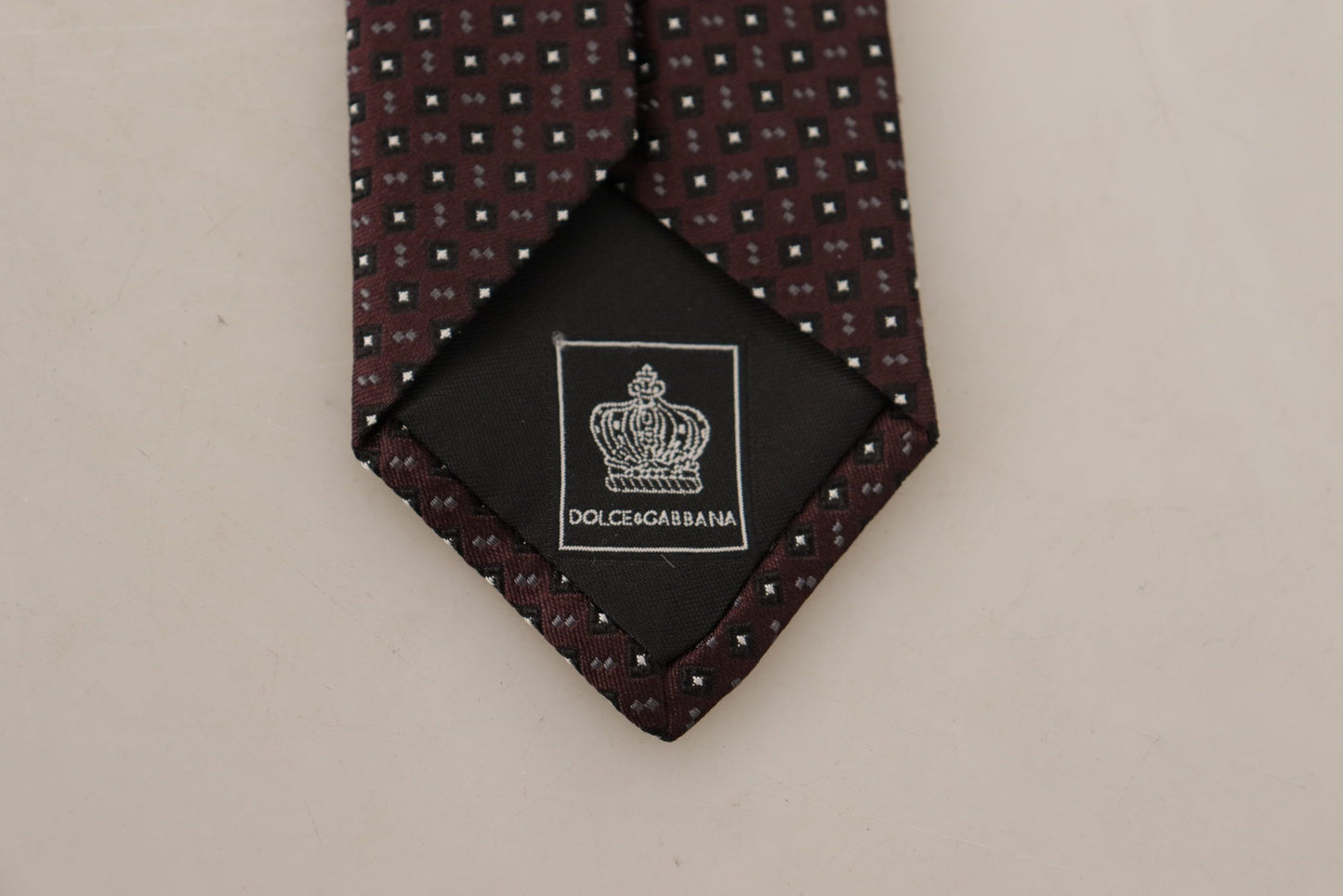 Dolce & Gabbana Elegant Geometric Silk Bow Tie - KALAJ