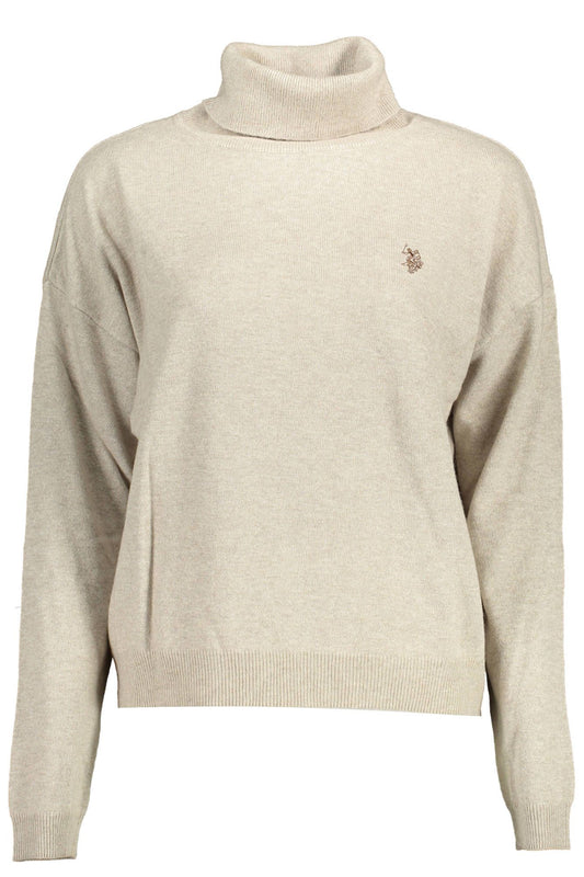 U.S. POLO ASSN. Beige Wool Women Sweater