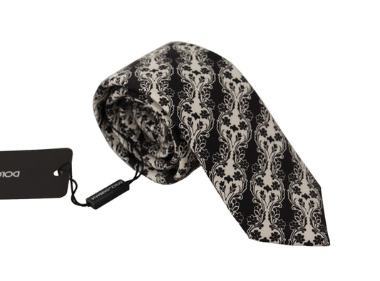 Dolce & Gabbana Elegant Floral Print Silk Bow Tie - KALAJ