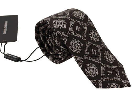 Dolce & Gabbana Elegant Silk Geometric Bow Tie - KALAJ