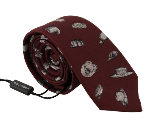 Dolce & Gabbana Maroon Elegance Silk Tie - KALAJ