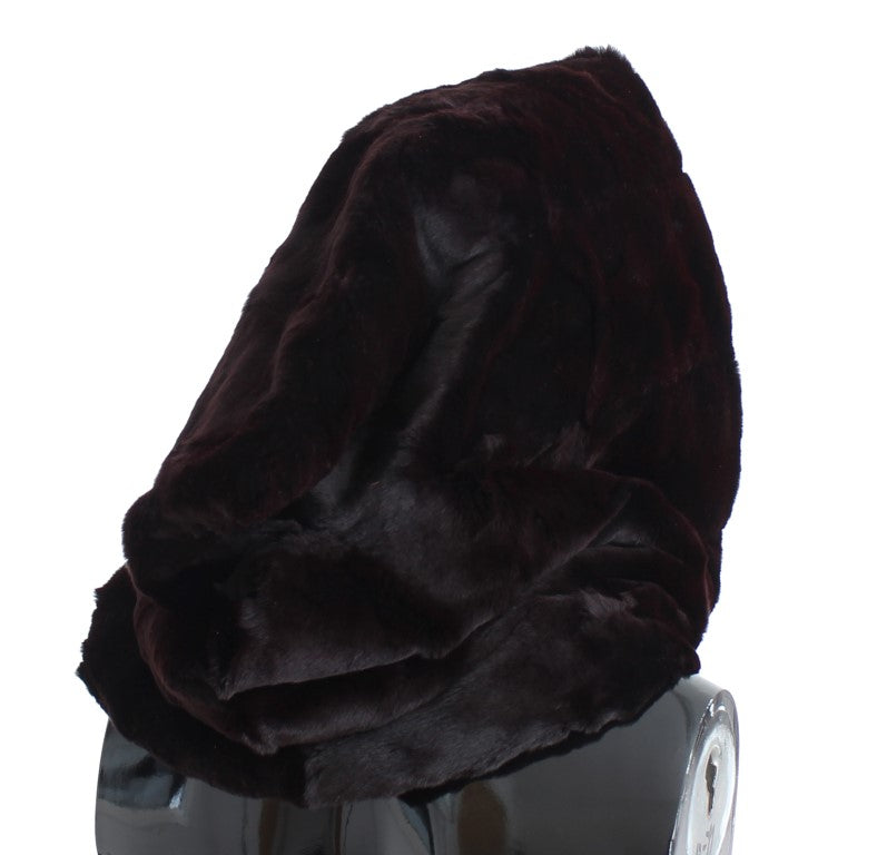 Dolce & Gabbana Exclusive Purple Weasel Fur Hooded Scarf - KALAJ