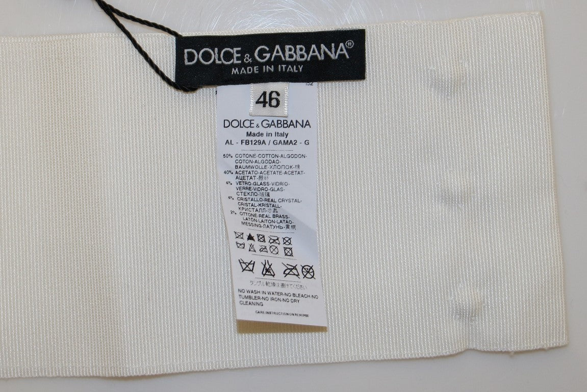 Dolce & Gabbana Embellished Snap Button Waist Belt - KALAJ