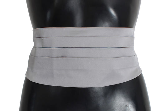 Dolce & Gabbana Elegant Silk Gray Cummerbund - KALAJ