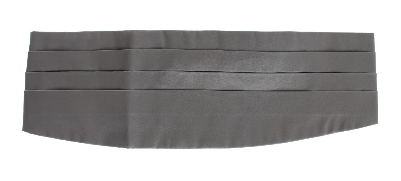 Dolce & Gabbana Elegant Silk Gray Cummerbund - KALAJ