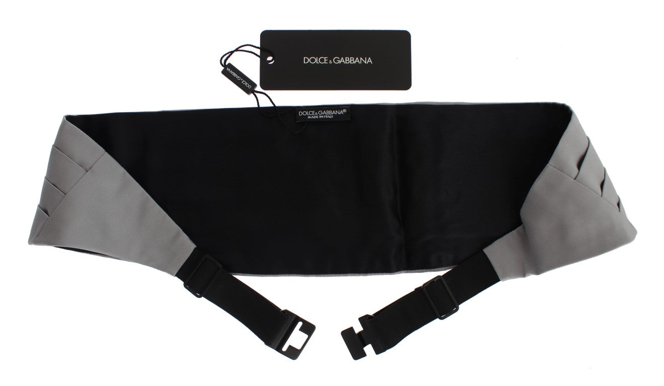 Dolce & Gabbana Elegant Silk Gray Cummerbund - KALAJ