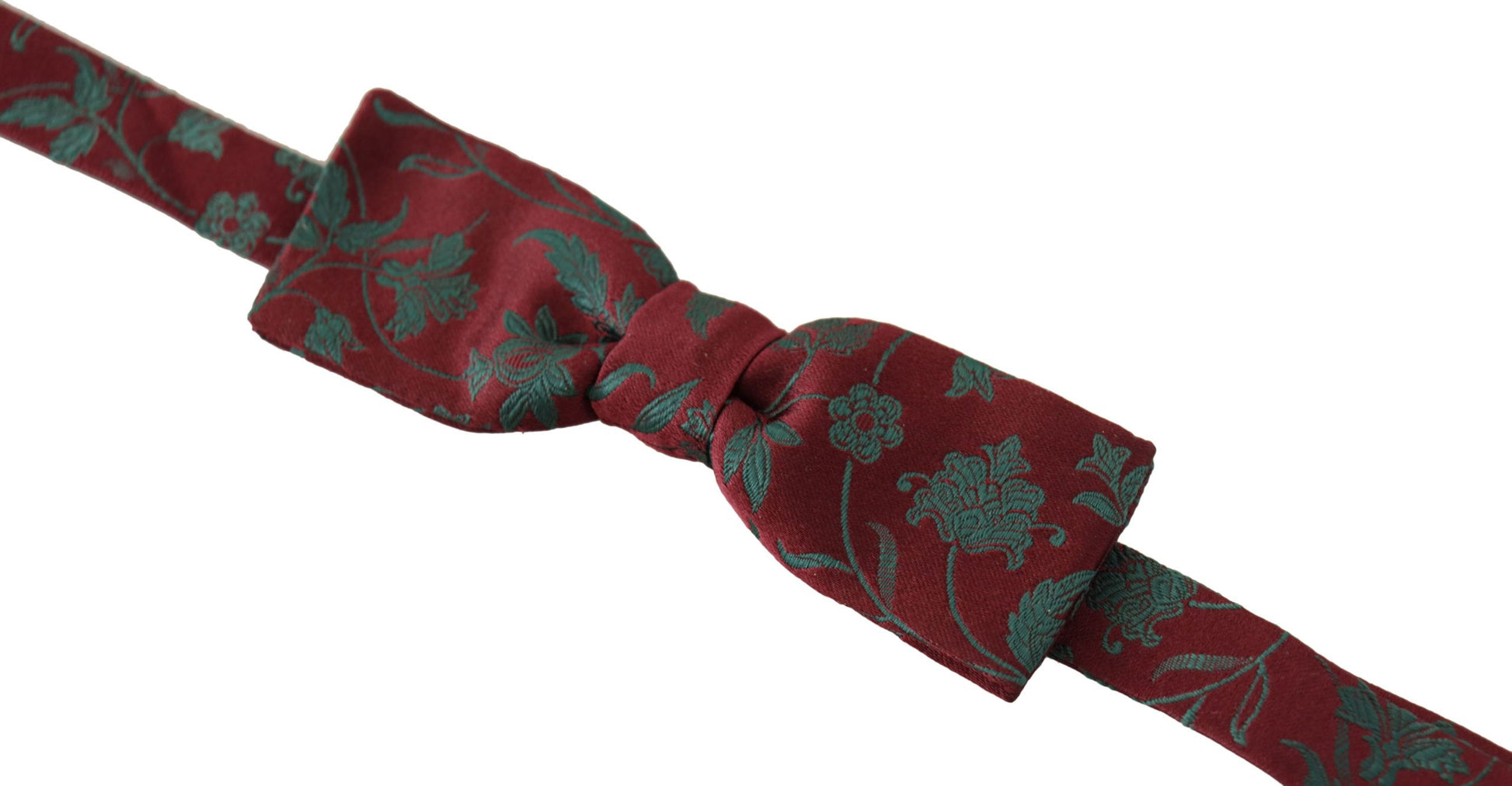 Dolce & Gabbana Elegant Maroon Patterned Bow Tie - KALAJ