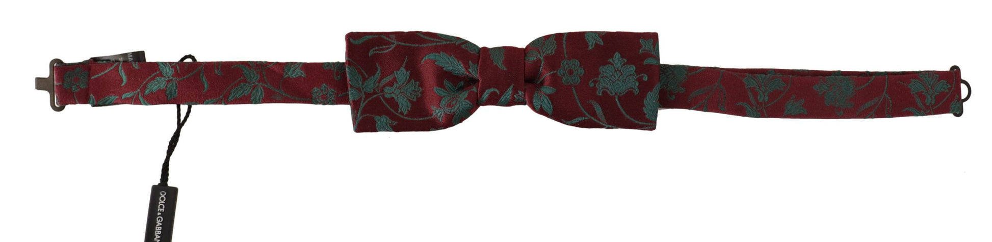 Dolce & Gabbana Elegant Maroon Patterned Bow Tie - KALAJ