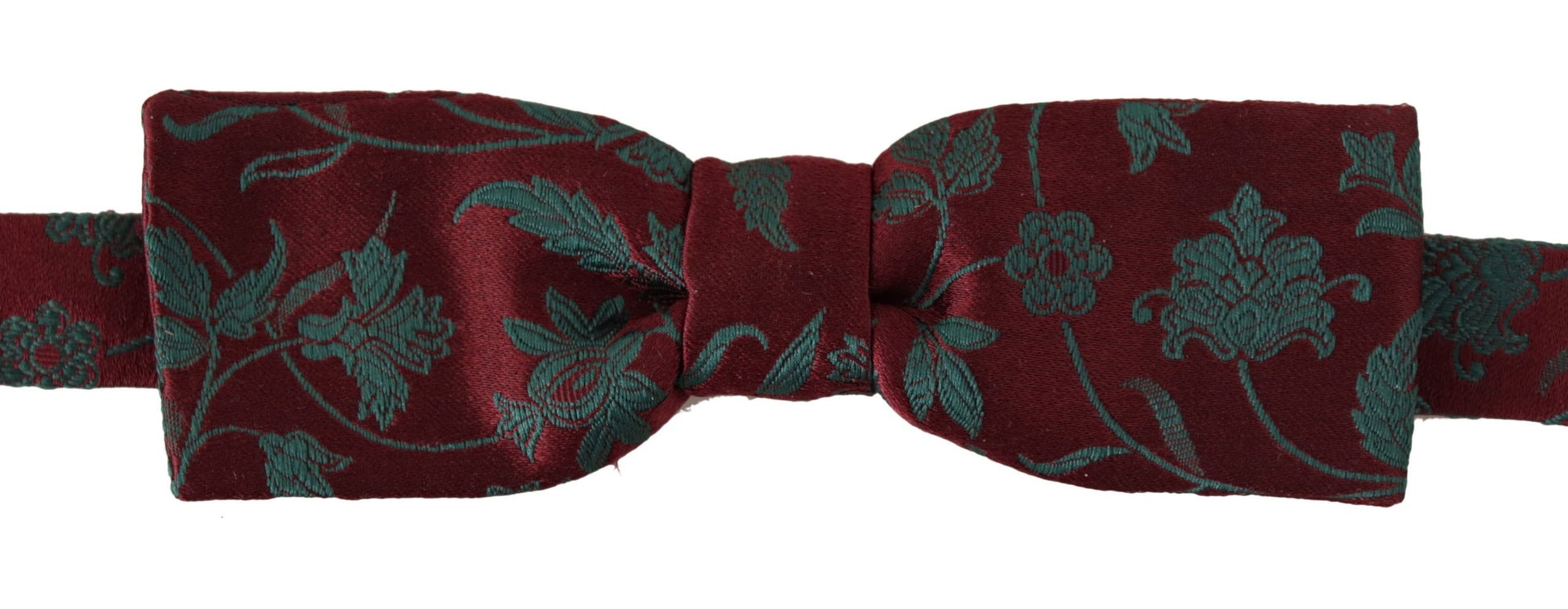 Dolce & Gabbana Elegant Maroon Patterned Bow Tie - KALAJ