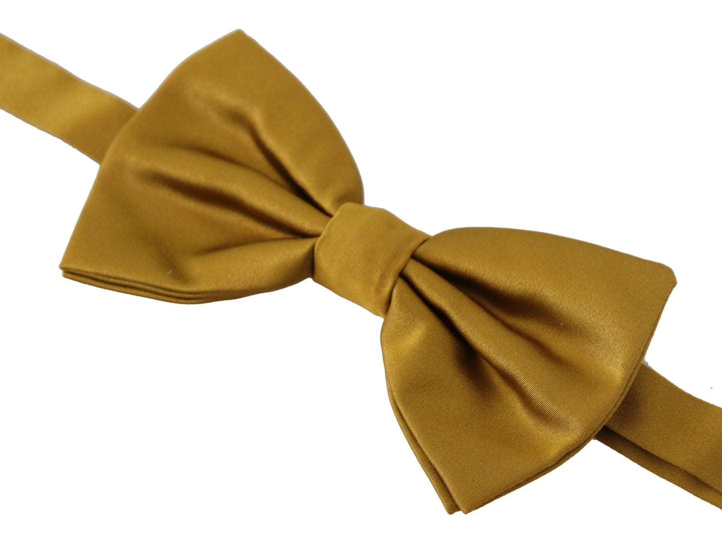 Dolce & Gabbana Elegant Mustard Silk Bow Tie - KALAJ