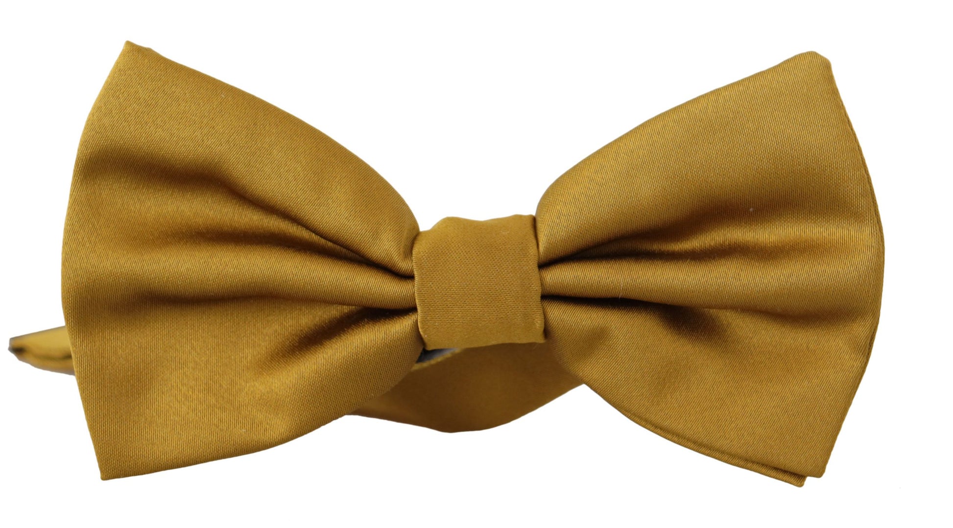 Dolce & Gabbana Elegant Mustard Silk Bow Tie - KALAJ