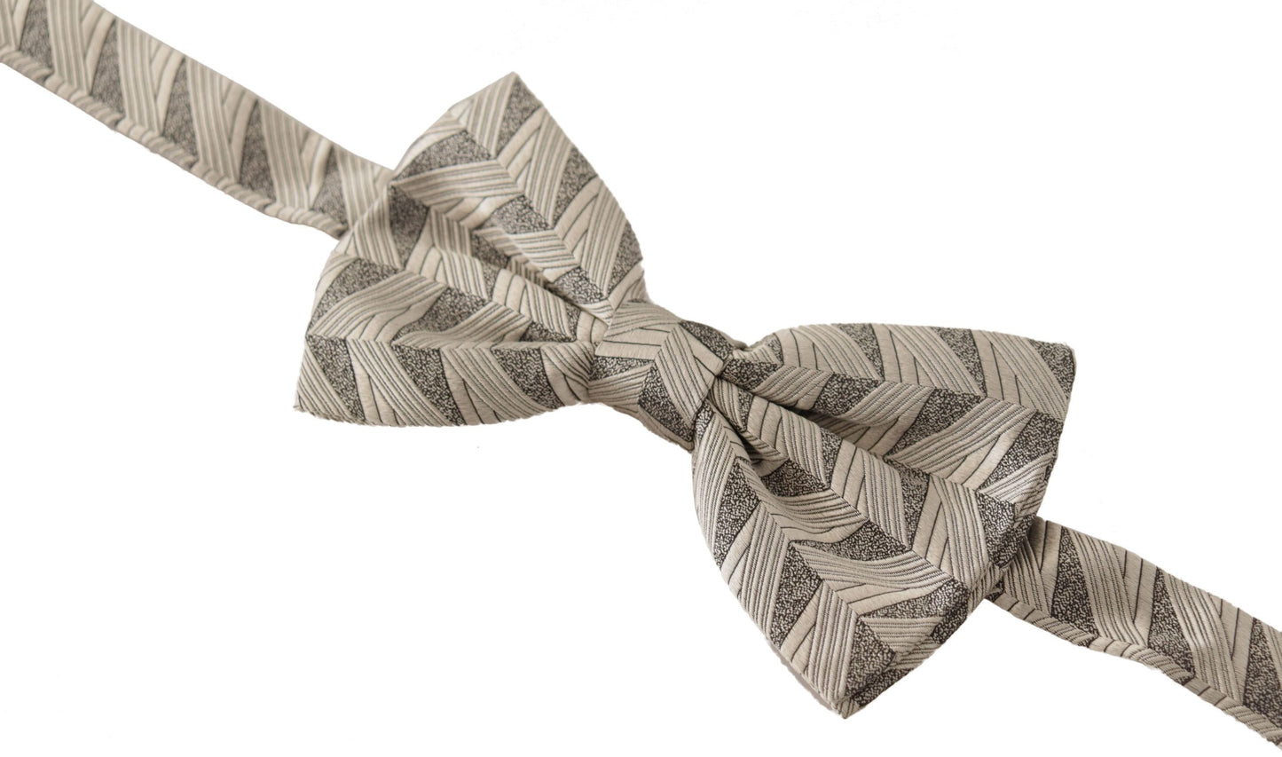 Dolce & Gabbana Elegant Silk Grey Bow Tie - KALAJ