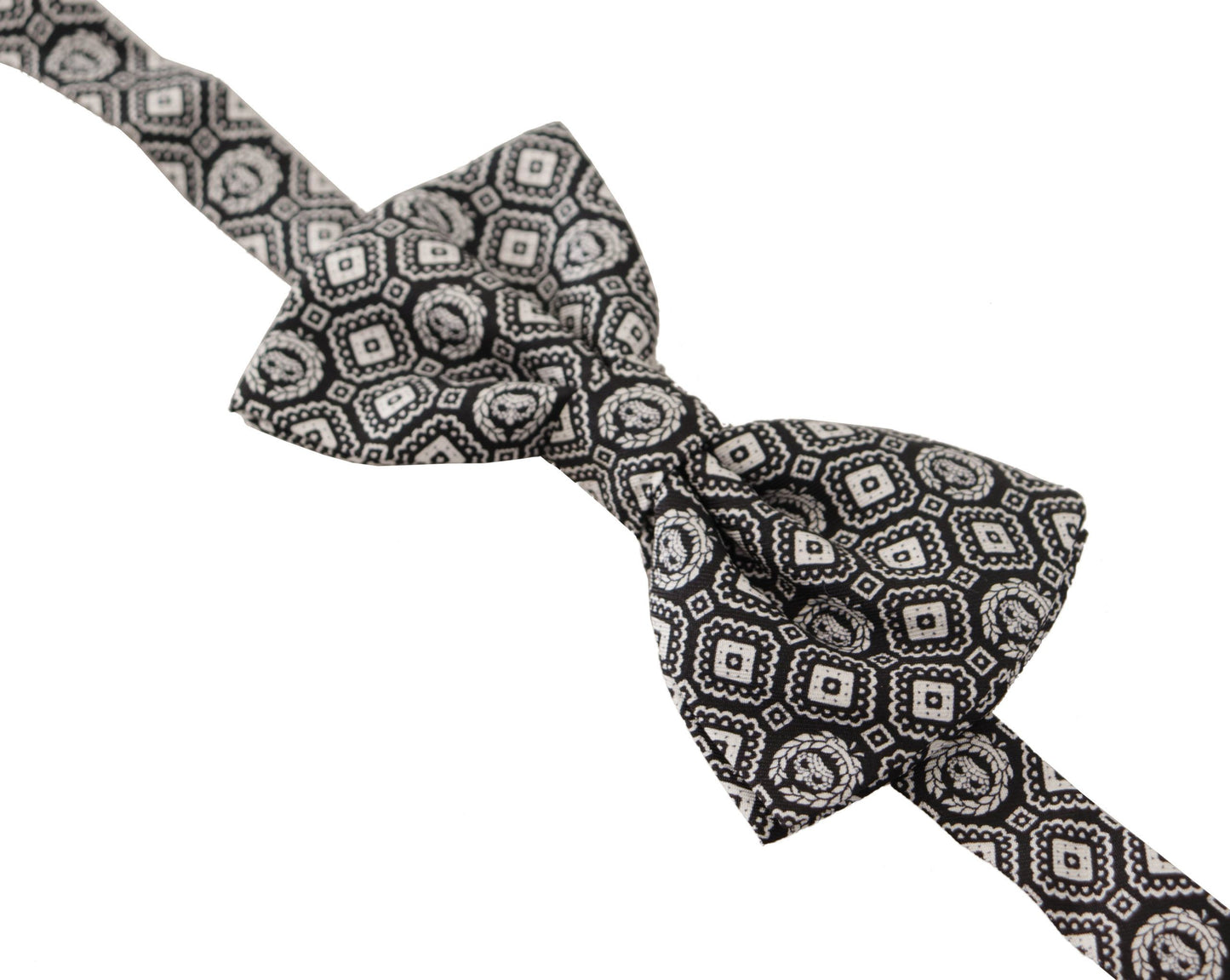 Dolce & Gabbana Elegant Silk Black Bow Tie - KALAJ