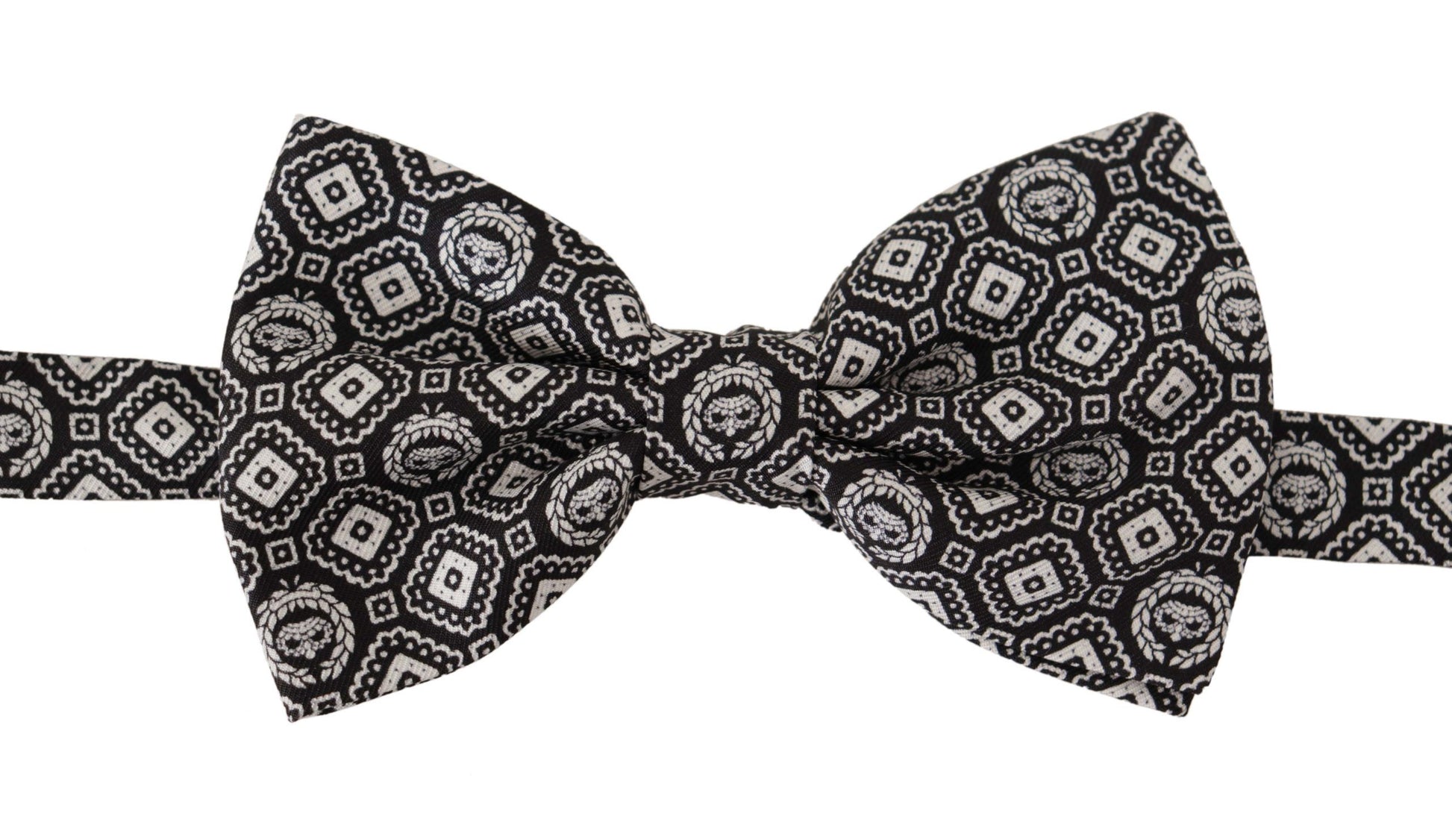 Dolce & Gabbana Elegant Silk Black Bow Tie - KALAJ