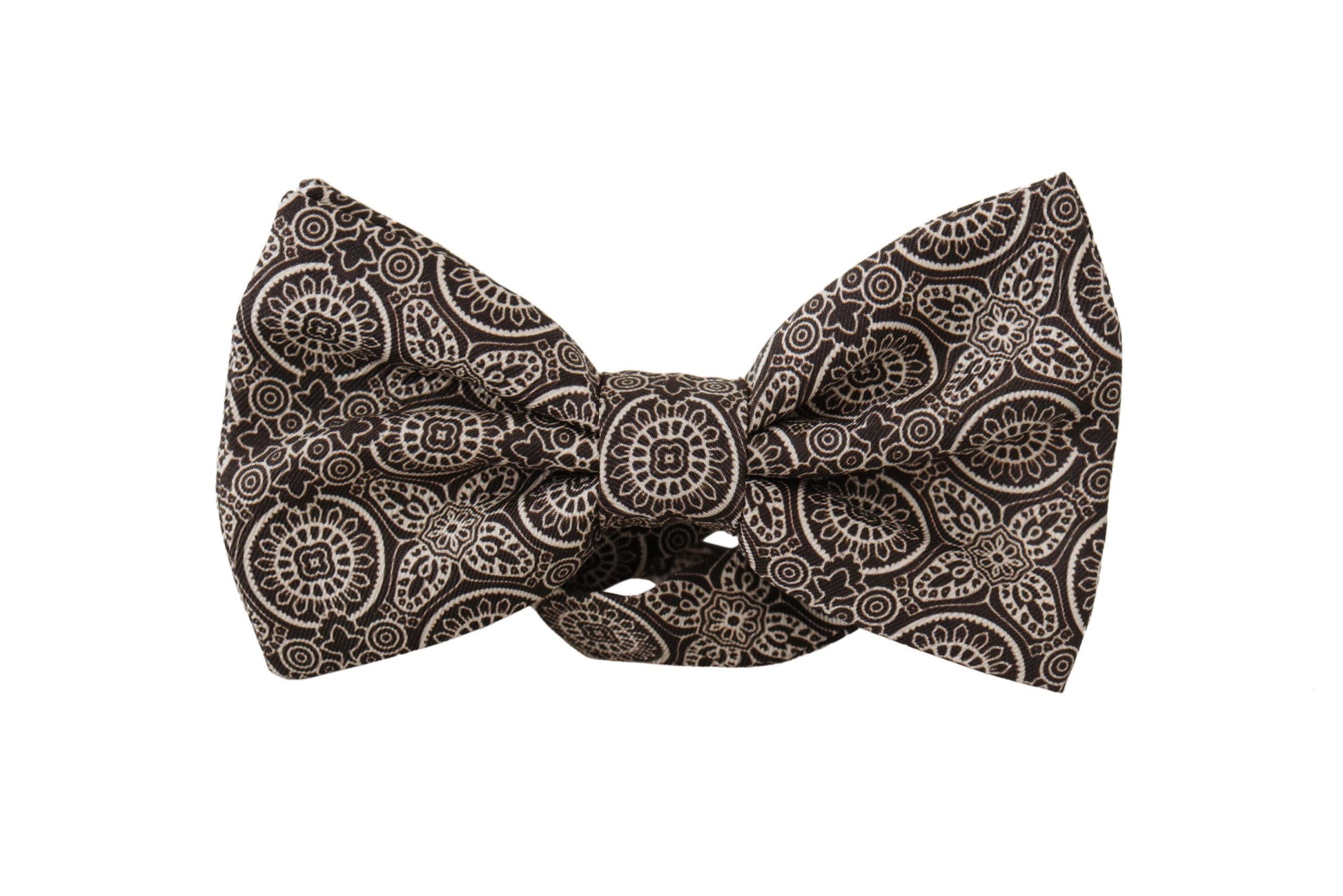 Dolce & Gabbana Elegant Silk Black & White Bow Tie - KALAJ