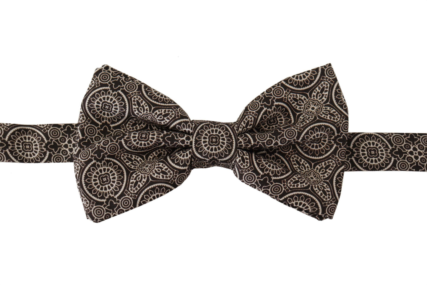 Dolce & Gabbana Elegant Silk Black & White Bow Tie - KALAJ