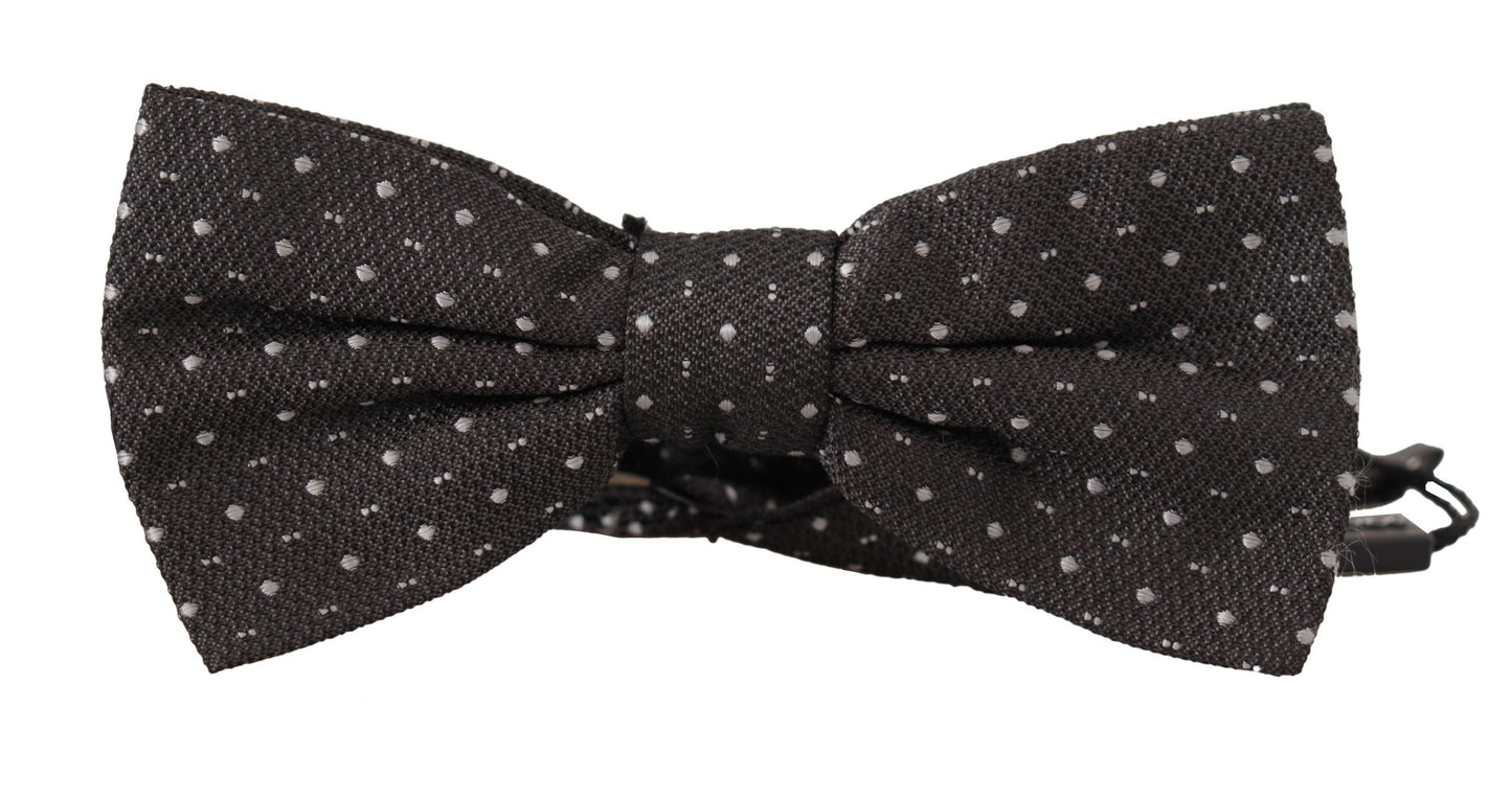 Dolce & Gabbana Elegant Polka Dot Silk Bow Tie - KALAJ