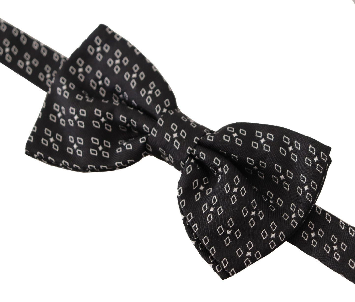 Dolce & Gabbana Elegant Polka Dot Silk Bow Tie - KALAJ