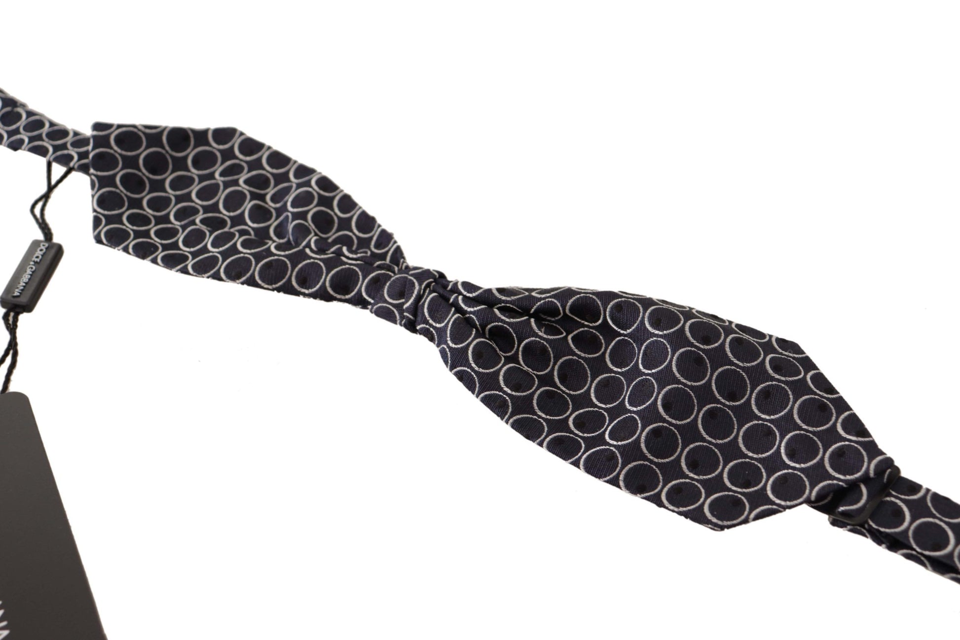 Dolce & Gabbana Elegant Black and White Silk Bow Tie - KALAJ