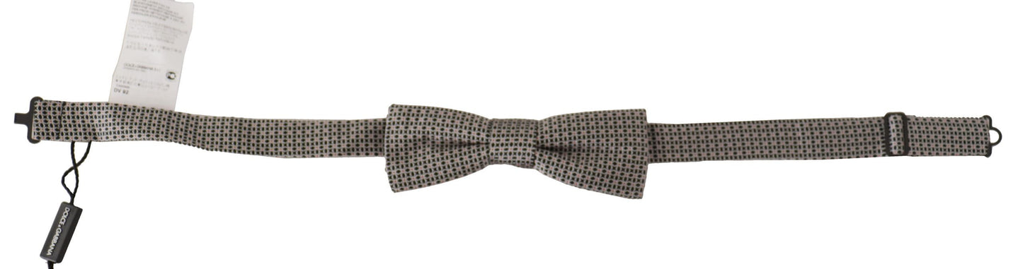 Dolce & Gabbana Elegant Black Silk Bow Tie - KALAJ