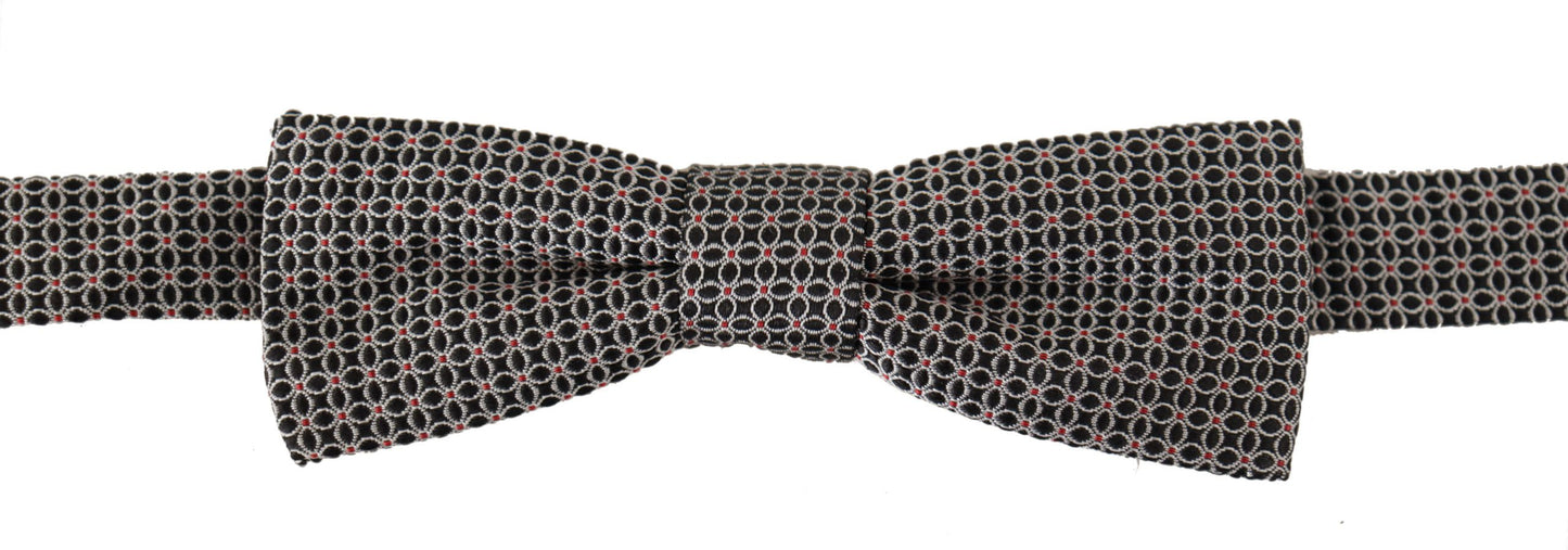 Dolce & Gabbana Elegant Black Silk Bow Tie - KALAJ