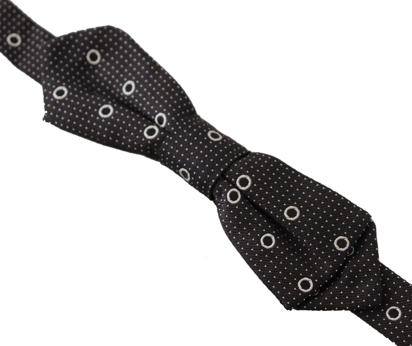 Dolce & Gabbana Polka Dot Silk Bow Tie in Black and White - KALAJ