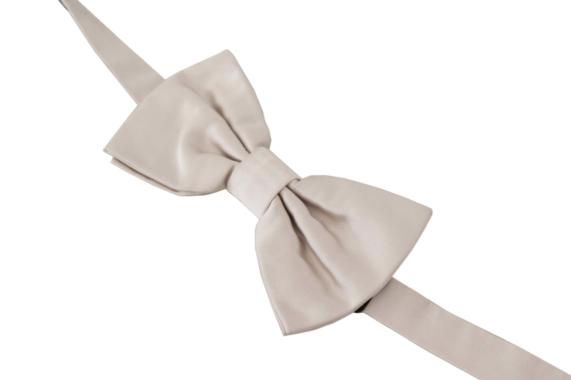 Dolce & Gabbana Exquisite Silk Gray Bow Tie - KALAJ