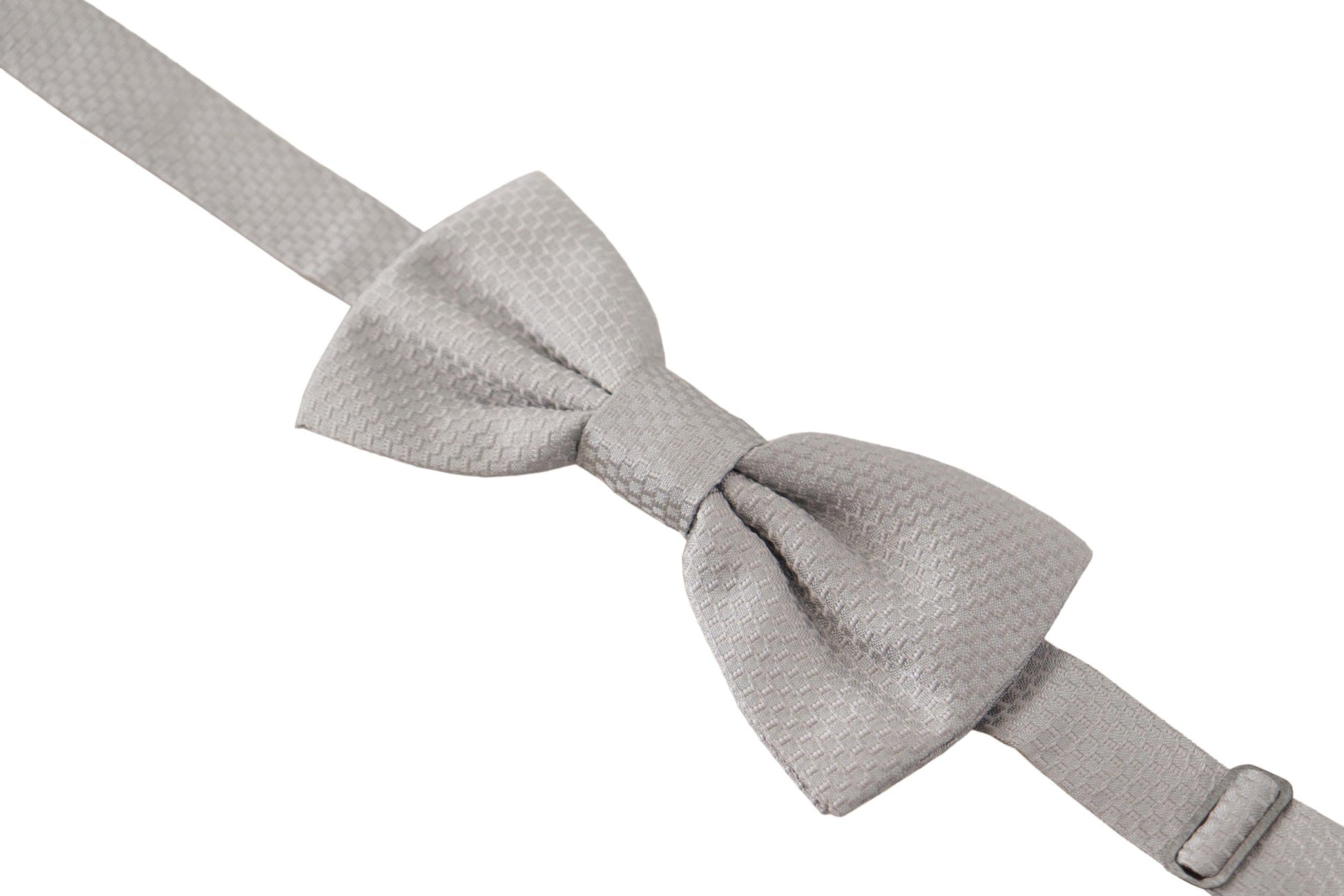 Dolce & Gabbana Chic Gray Silk Bow Tie - KALAJ